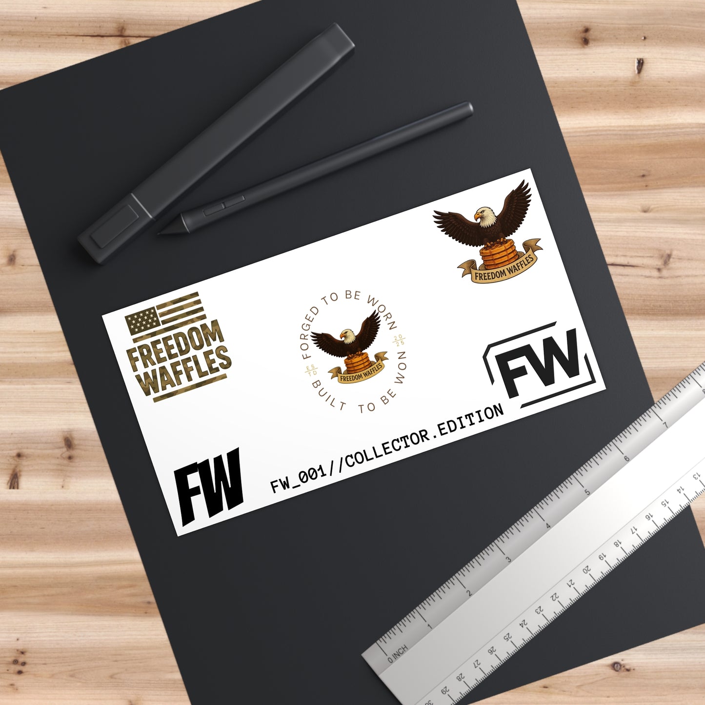 Freedom Waffles Bumper Stickers - Fun Car Decals for Road Trips, Festivals, Car Enthusiasts, Gifts, Collector's Edition