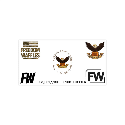 Freedom Waffles Bumper Stickers - Fun Car Decals for Road Trips, Festivals, Car Enthusiasts, Gifts, Collector's Edition